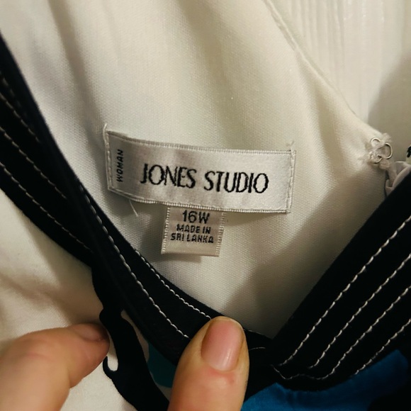 Sleeveless v neck floral print summer dress by Jones Studio NWT - Picture 5 of 6